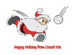 Volleyball Santa Christmas Card