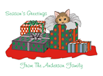 Cat Presents Christmas Card