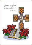 Cross with Bible Christmas Card