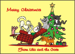 Easy Chair Cats Christmas Card