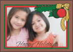 Holiday Border Picture Christmas Card
