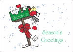 Mailbox with Letters Christmas Card