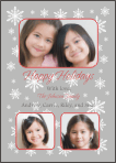 Snow Flakes and Photos Christmas Cards