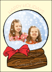 Snow Globe 2 Photo Holiday Card