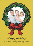 Family Photo in Wreath Holiday Card
