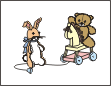 Bunny, Teddy and Horse Note Cards