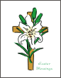 Cross with Lily - Easter Blessings - Note Cards