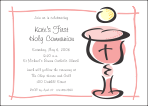 Chalice 2 First Communion Invitation