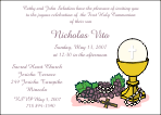 Chalice and Rosary First Communion Invitation
