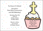 Communion Cupcake Invitation