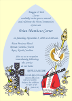 Communion Fancy Cross First Communion Invitation