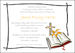 Stained Glass First Communion Invitation