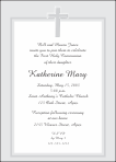 Simple Gray Cross Communion Invitation