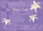 Stargazer Lilies First Communion Invitation