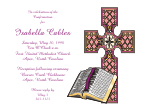 Bible and Pink Cross Confirmation Invitation