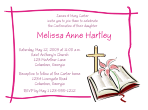 Cross Bible 2, Pink Confirmation Invitation
