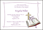 Cross Bible 2, Purple Confirmation Invitation