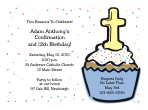 Confirmation Cupcake Invitation