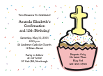 Confirmation Cupcake Invitation