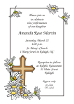 Daisies and Cross Confirmation Invitation