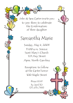 Flowers and Butterflies Confirmation Invitation