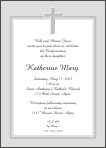 Simple Gray Cross Confirmation Invitation