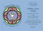 Confirmation Invitation with stained glass dove