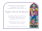 Stained Glass Confirmation Invitation