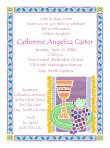 Watercolor Girl Confirmation Invitation