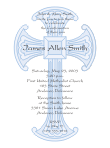 Watermark Cross Blue Confirmation Invitation