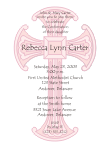 Watermark Cross Pink Confirmation Invitation