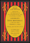 Vaudville Flourish Birthday Invitation