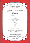 Caduceus Chiropractic Graduation Announcement or Invitation