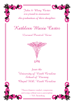 Caduceus Nursing Graduation Announcement