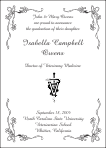 Caduceus Veterinarian Symbol Graduation Announcement