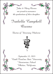 Caduceus Veterinarian Symbol Graduation Announcement