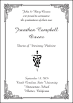 Caduceus Veterinarian Symbol Graduation Announcement