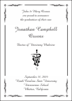 Caduceus Veterinarian Symbol Graduation Announcement