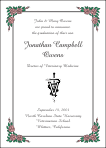 Caduceus Veterinarian Symbol Graduation Announcement