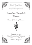 Caduceus Veterinarian Symbol Graduation Announcement
