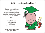 Cartoon Graduate with Green Gown
