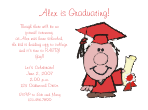 Cartoon Graduate with Red Gown