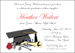 Graduation Invitation with Black Cap