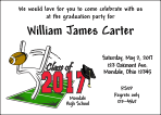 Graduation Invitation - Class of - Red and Black - Football
