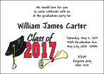 Graduation Invitation - Class of - Red and Black