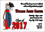 Graduation Invitation - Class of - Red and Blue