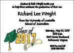 Graduation Announcement - Class of - Green and Gold