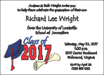 Graduation Invitation - Class of - Red and Blue
