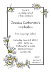Daisies Graduation Invitatiion
