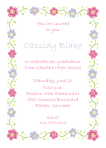 Flower Border Graduation Invitation